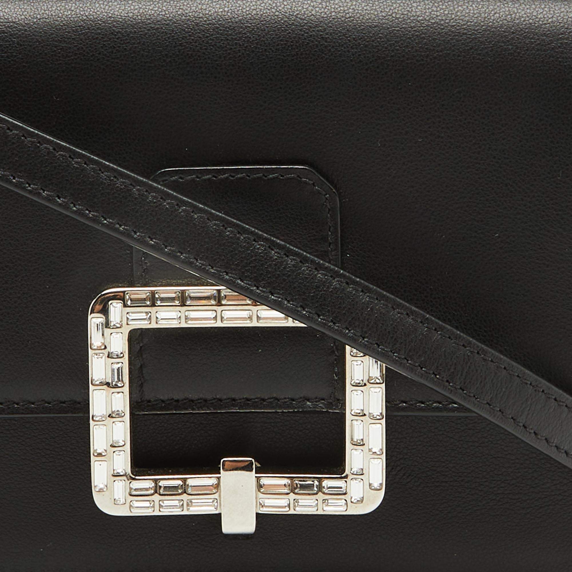 Bally Black Leather Mirco Julyet Crystal Crossbody Bag Bally | TLC
