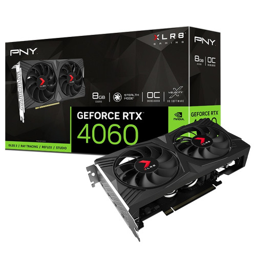 PNY PNY GeFORCE RTX 4060 8GB XLR8 Gaming OC DUAL VCG40608DFXPB1-O