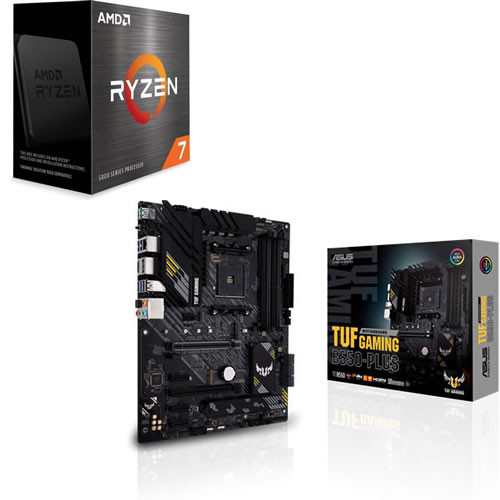 セット商品（AMD + ASUS） AMD Ryzen 7 5700X + ASUS TUF GAMING B550