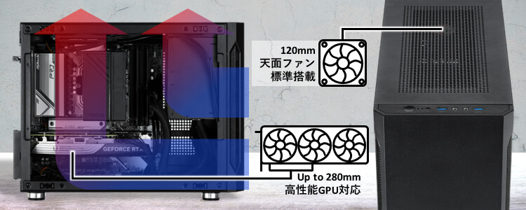 eX.computer イーエックスコンピュータ ゲーミングPC G-GEAR mini GI7A