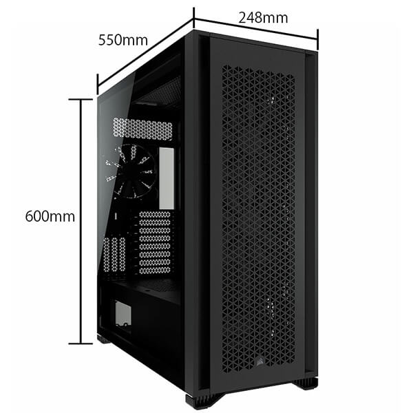 CORSAIR コルセア 7000D airflow TG BLK （CC-9011218-WW）｜ツクモ