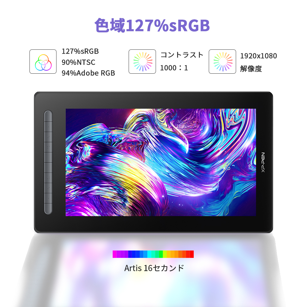XPPen エックスピーペン Artist 16セカンド ブルー 15.4インチ フルHD