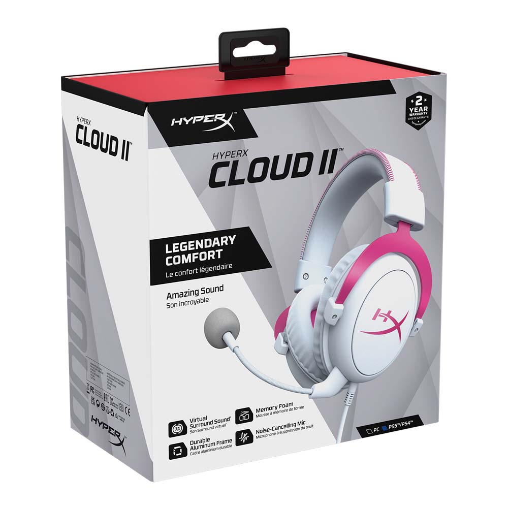 HyperX ハイパーエックス Cloud II Pink (4P5E0AA) 有線接続