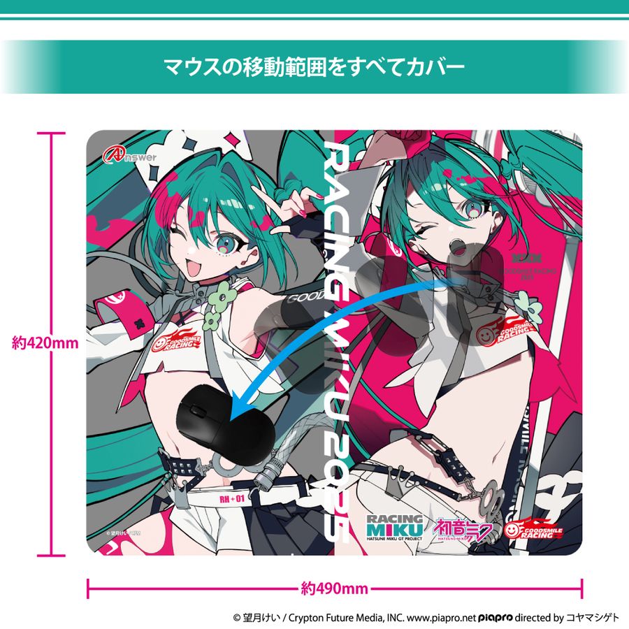Answer ゲーミングマウスパッド レーシングミク 2025Ver. [ANS-RM004