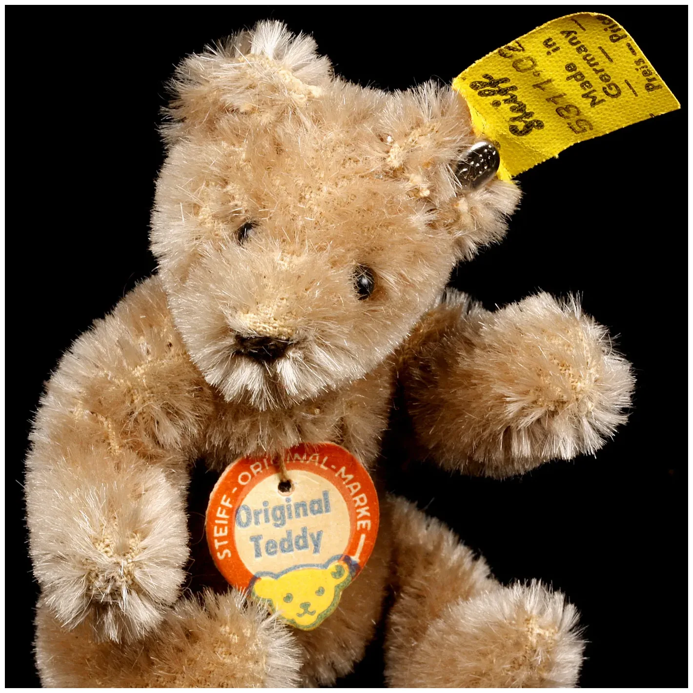 Rare Steiff Bendy Caramel Original Teddy Bear All ID Two Years