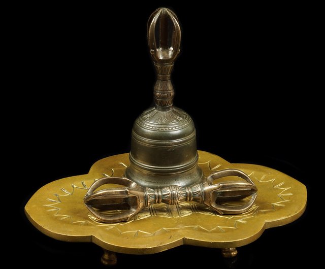 日本17-19世紀東密法器-五股金剛杵.金剛鈴.金剛盤菩多佛教文物｜其他