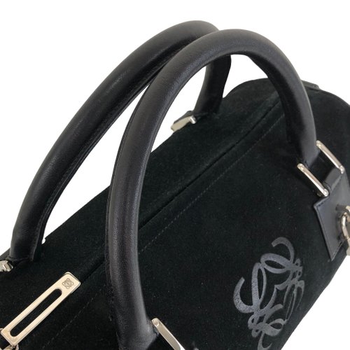 日本直送 名牌中古包 】LOEWE ロエベ アナグラム パドロック スエード