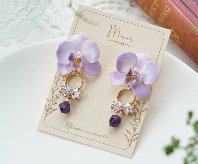 イギリス ハンドメイド樹脂ピアス イヤリング Maius Handicrafts - Pinkoi