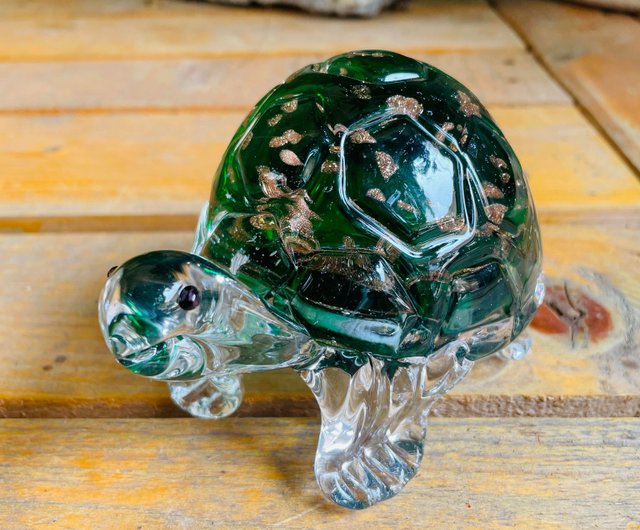 台湾 長寿亀クリスタルガラス亀甲（大） 新中硝子 | セントラルガラス