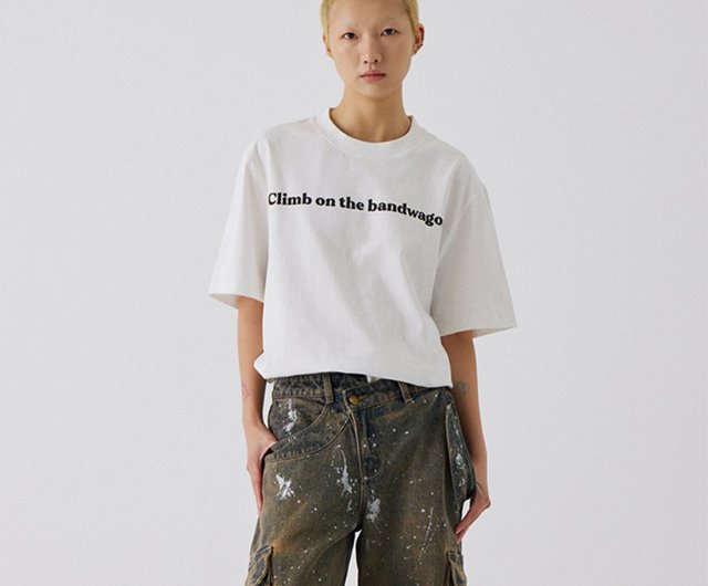 Climb Slogan Tシャツ クライミング 半袖Tシャツ ホワイト ジェンダー