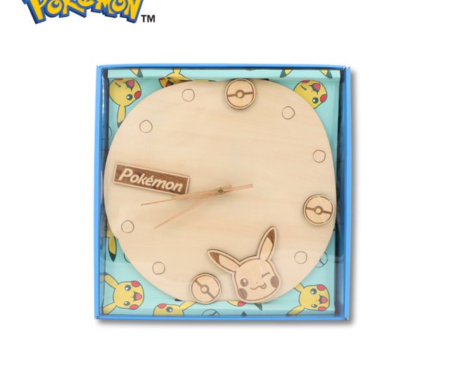 香港 ポケモン木製壁掛け時計ポケモンピカチュウオフィス用品 チーム