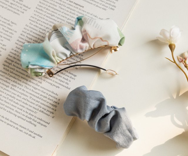 台湾 【冬の秘境-花柄エレガントヘアクリップセット】ヘアアクセサリー