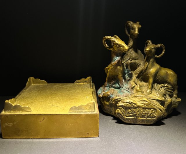 送料無料】台湾 古銅器、イエローブロンズ、三羊、解体、三陽、解体