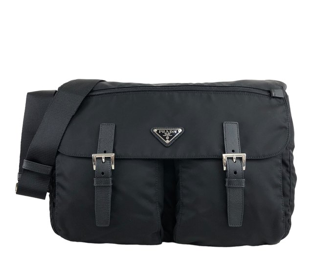 日本直送 名牌中古包 】PRADA プラダ ショルダーバッグ ブラック