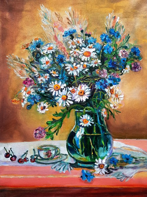 送料無料】ロシア 花瓶の花の絵画オリジナルの油絵アート壁の装飾