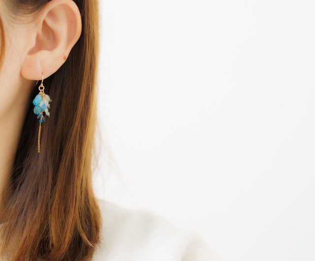 送料無料】14kgf カラーオパール ミントアパタイト ネオンアパタイト