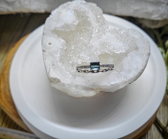 香港 天然石｜ブルーアパタイト｜リング｜トルマリン zen crystal