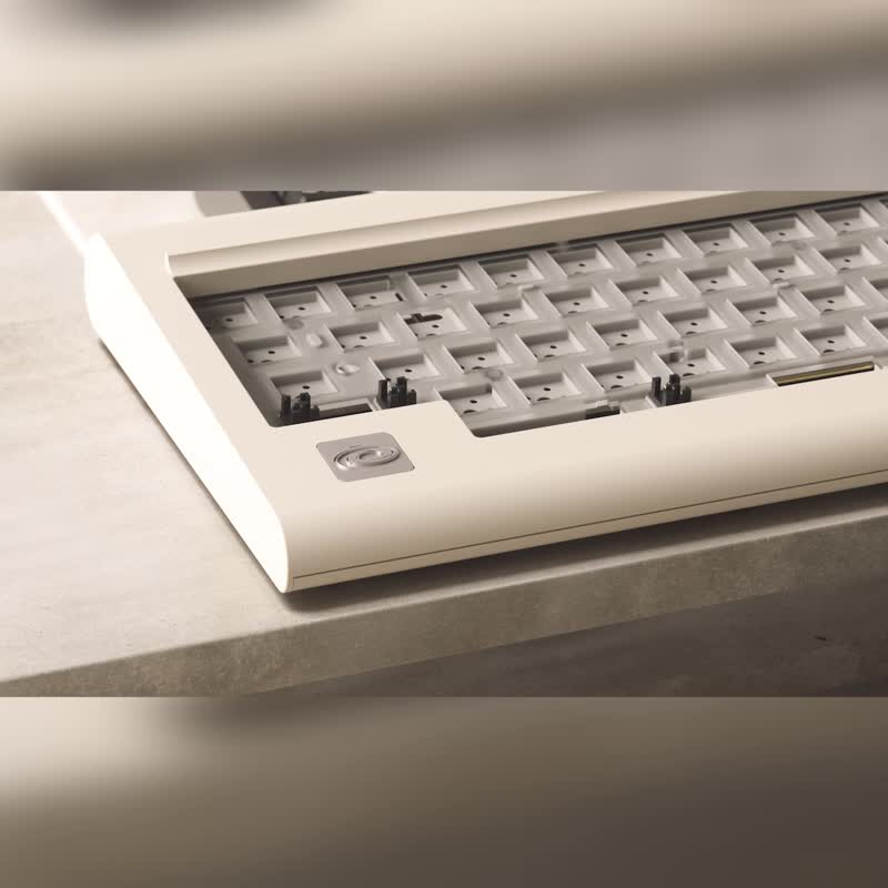 台湾 【Vortex】PC66 (66 キー) 65% レトロ オフホワイトワイヤレス 3