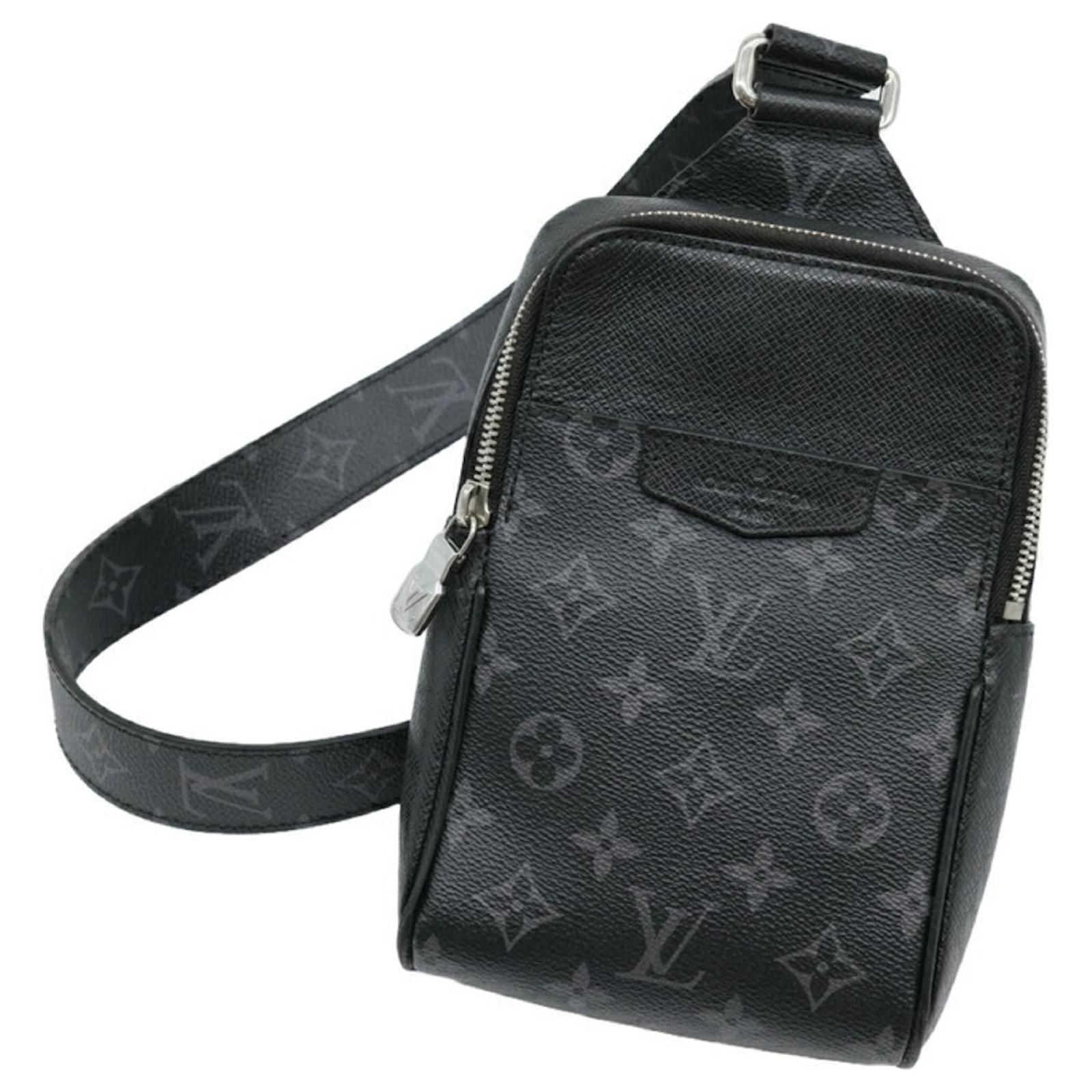 Louis Vuitton Taigarama Outdoor Sling Bag Black Leather Cloth ref