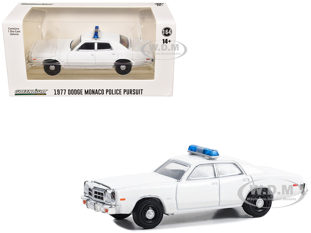 1977-78 Dodge Monaco Police Pursuit White with Light Bar 