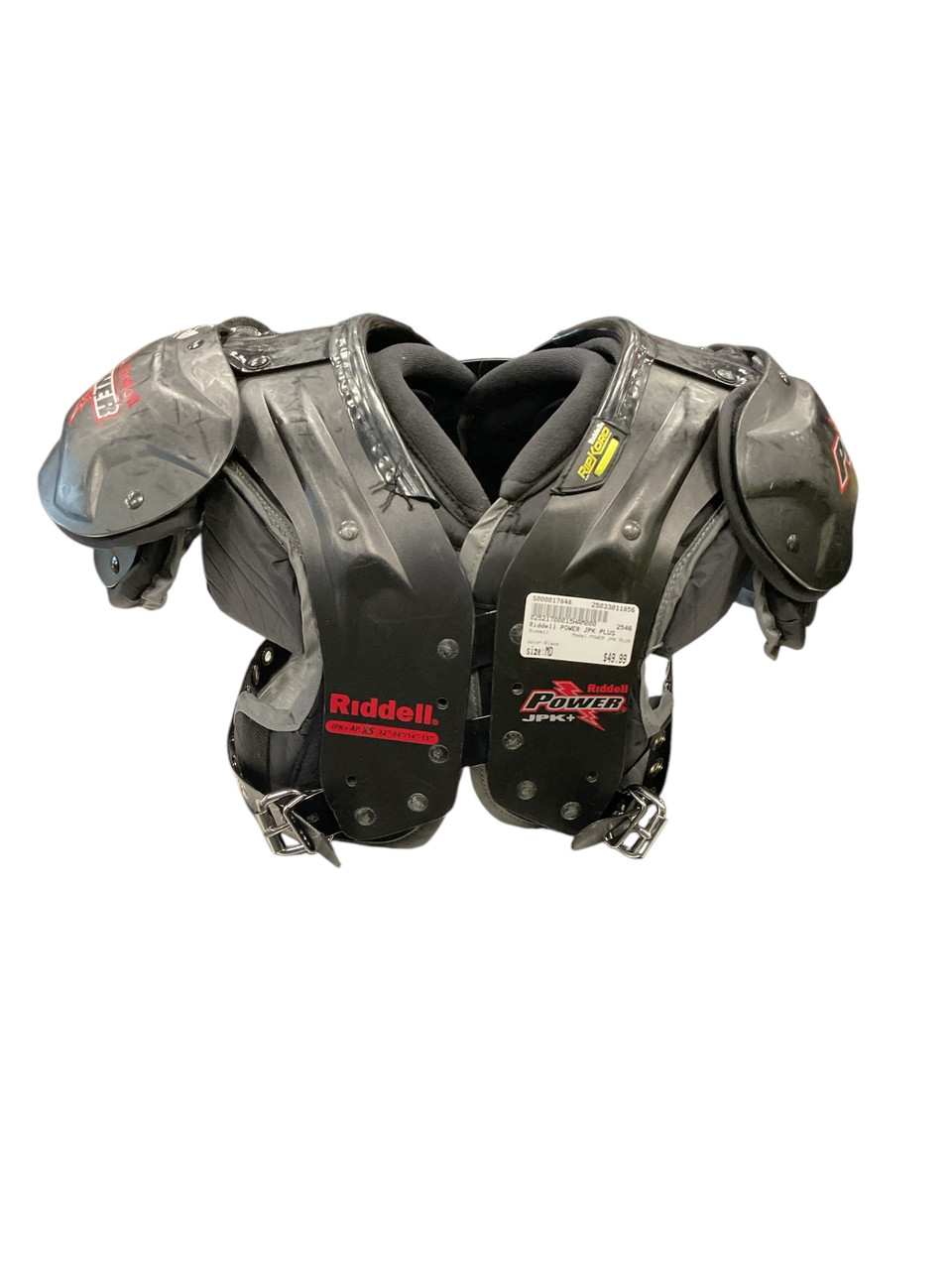 Used Riddell POWER JPK PLUS FB Shoulder Pads Black