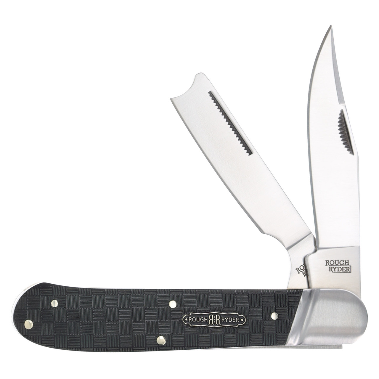 Rough Ryder Black Reserve One Arm Razor Folding Knife (Black
