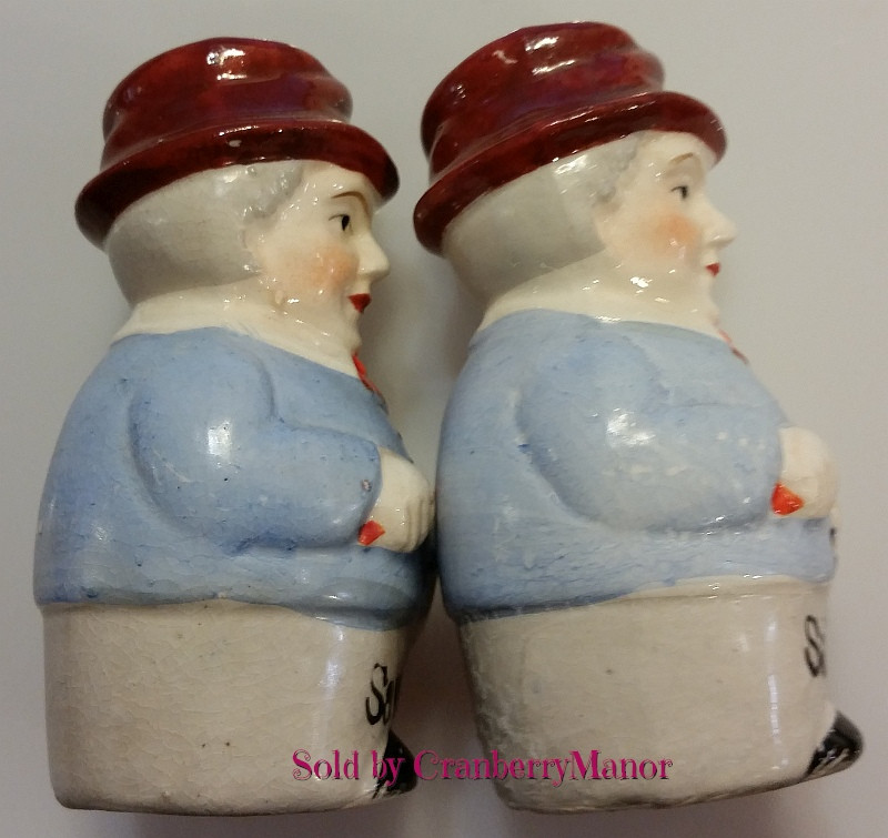 Sam Weller Salt Pepper Shaker Dickens Pickwick Papers Shoeshine