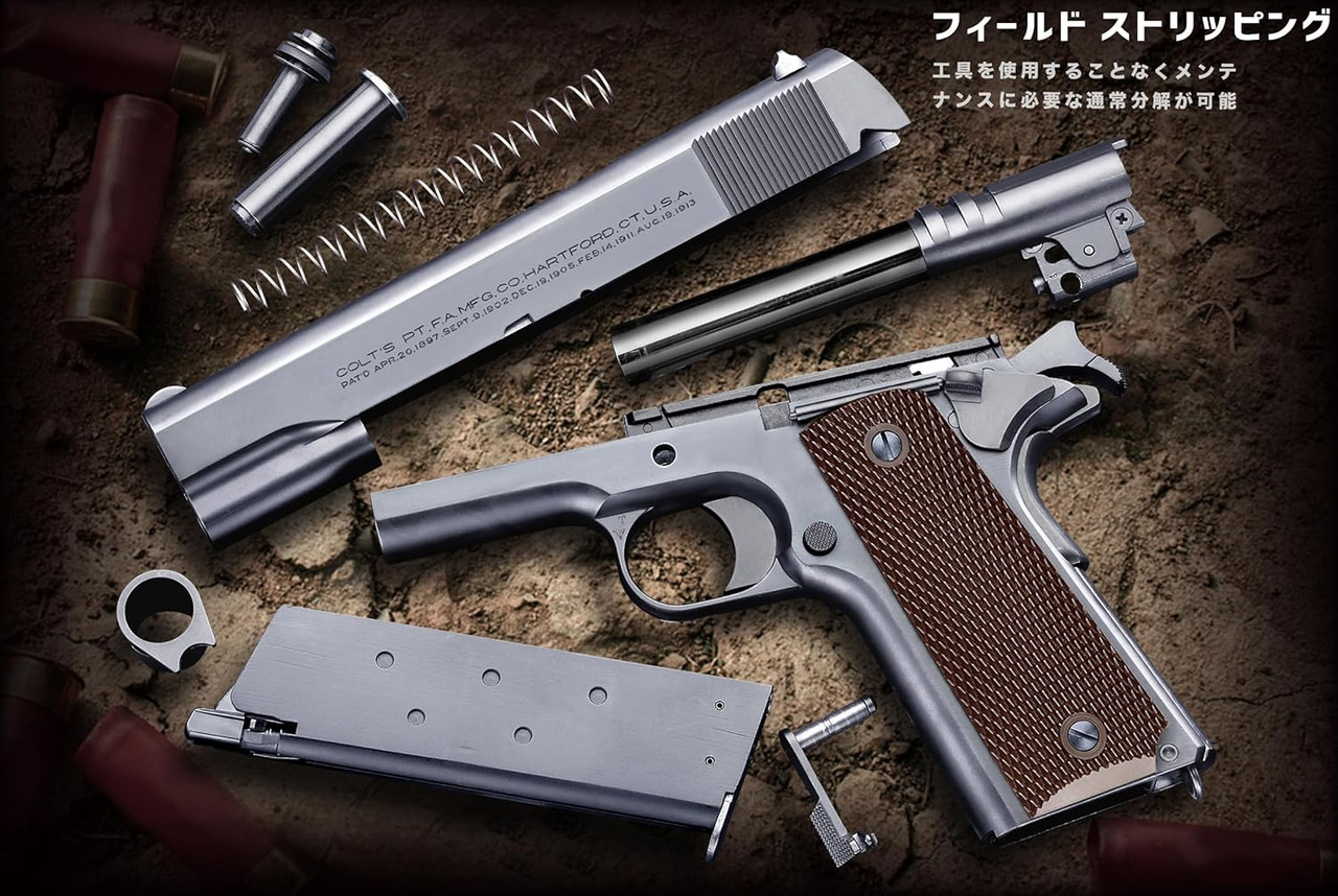 WA Super Real Gun Colt M1911 Getaway Gun Black ver. Airsoft gun