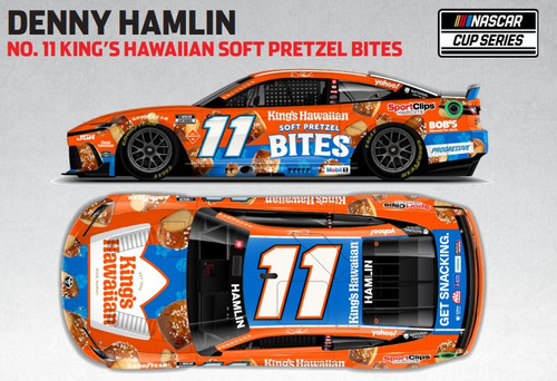 DENNY HAMLIN 2025 KING'S HAWAIIAN SOFT PRETZEL BITES *COLOR CHROME