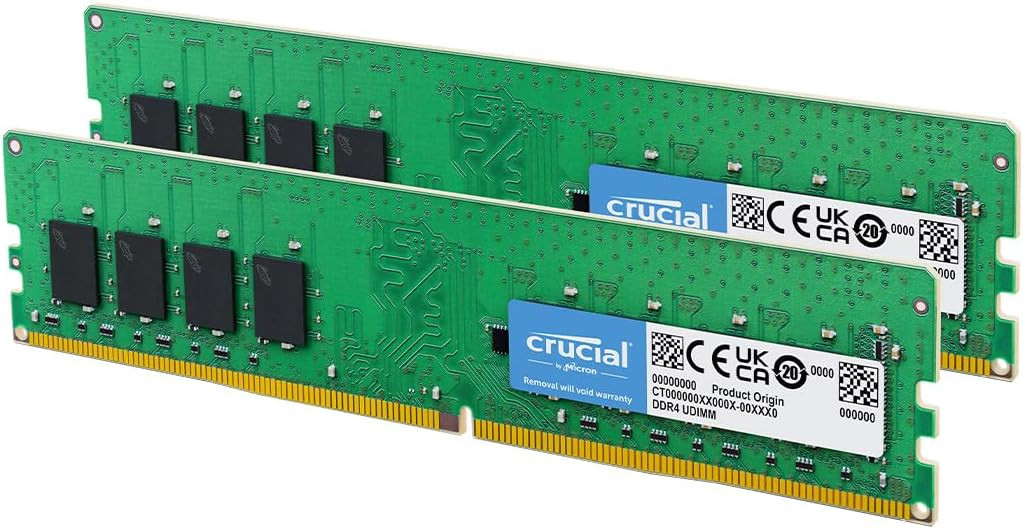Crucial RAM 64GB Kit (2x32GB) DDR4 3200MHz CL22 (or 2933MHz or