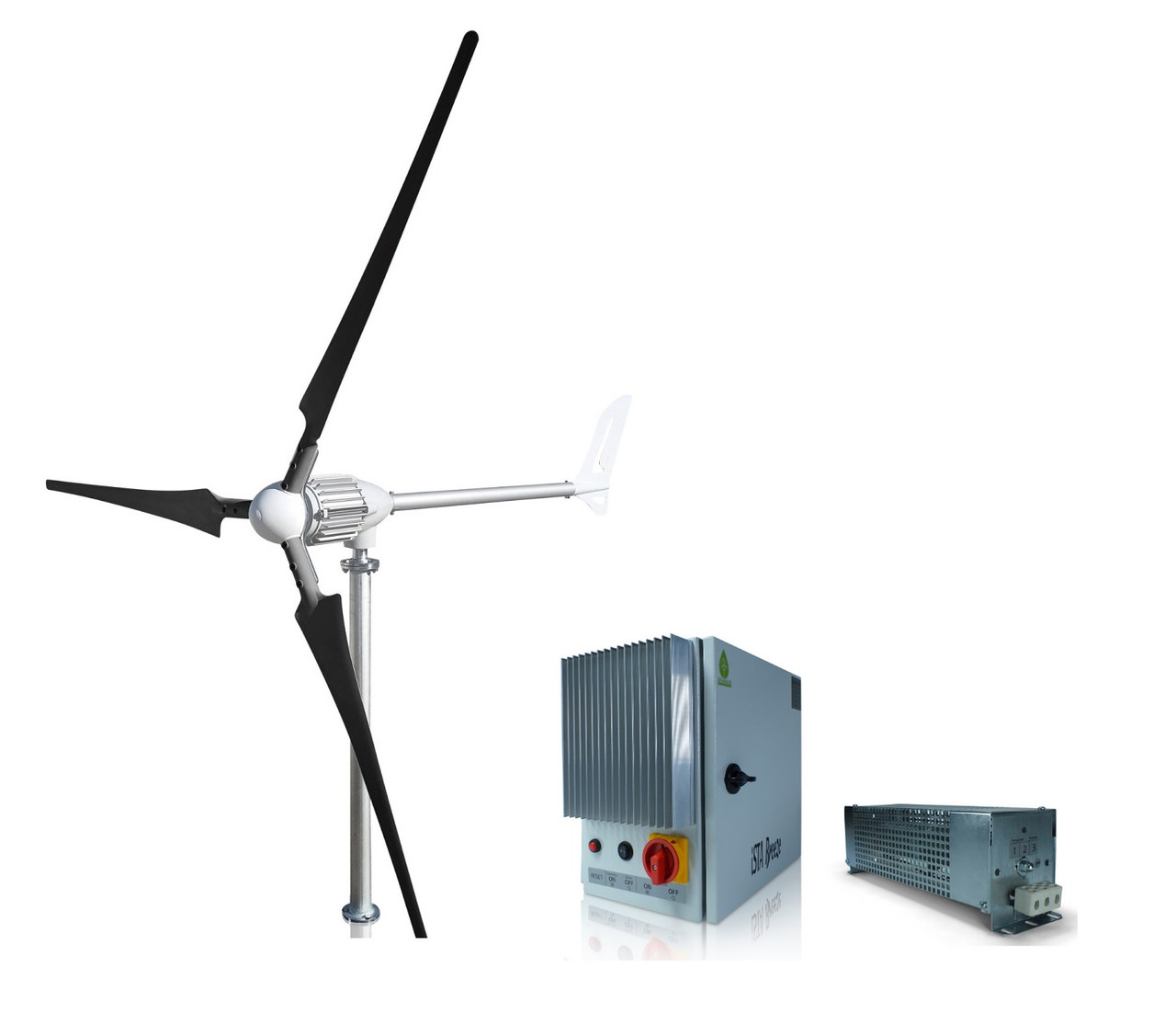 Kit i-1500W 48V Wind Turbine & Hybrid Charge Controller & Tower
