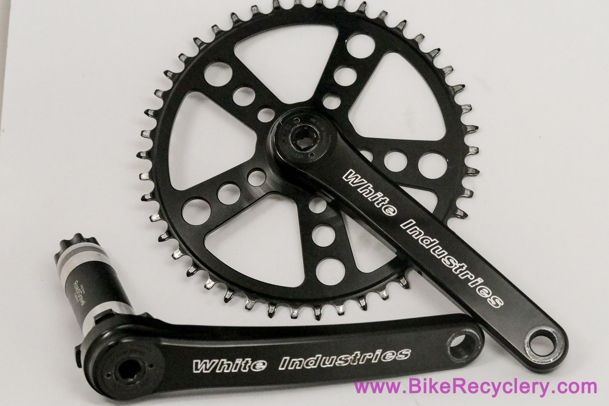 White Industries G30 Gravel Crankset: 170mm x 46t Boost - Black