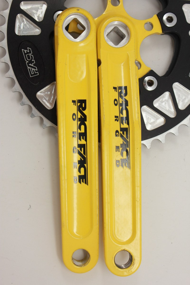 Race Face Turbine LP Crank Arms: Yellow! 94/58mm, 46/38t, 175mm