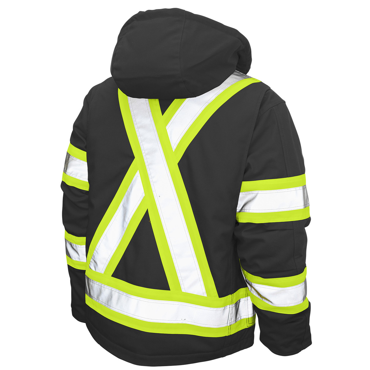 Tough Duck Class 1 Hi Vis Black Two-Tone X-Back Cotton Duck Jacket