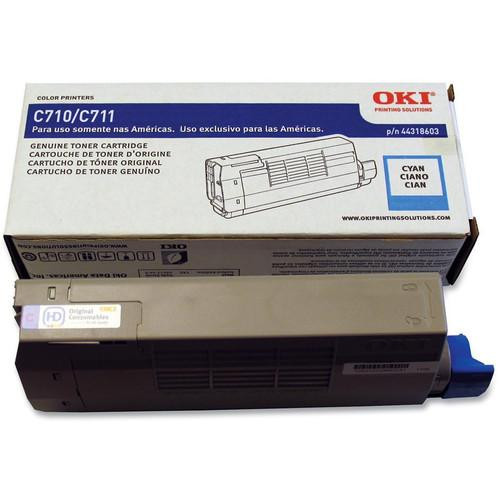 Genuine OKI Brand C710, C711 44318603 Toner Cartridge Cyan - Blue