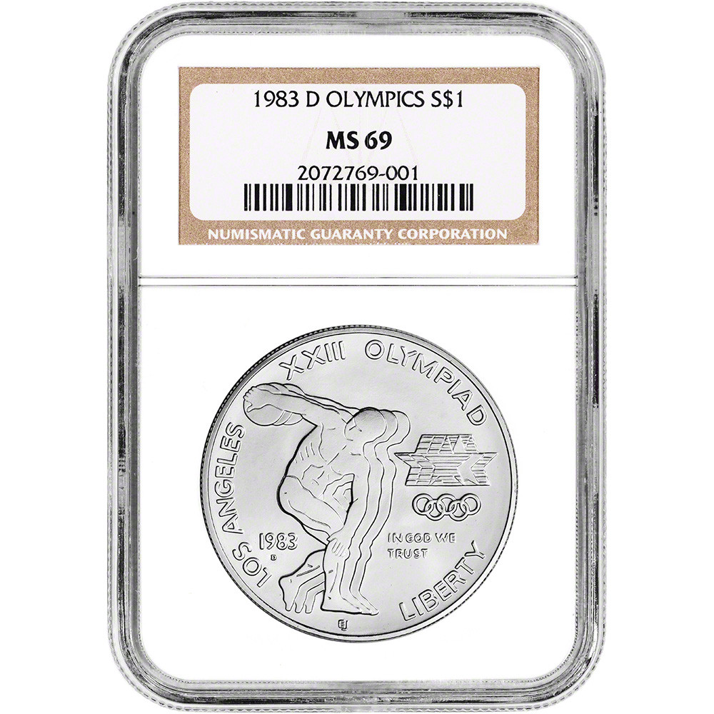 1983 D US Olympic Commemorative BU Silver Dollar - NGC MS69 [MC-S1