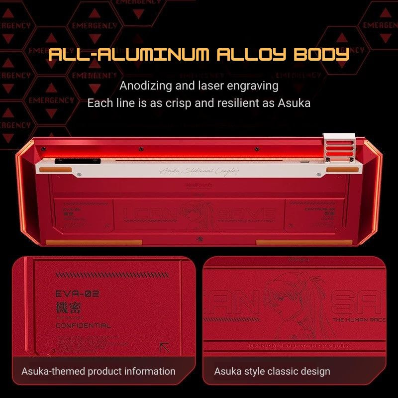 MelGeek Evangelion Centauri 60 EVA-01 Mechanic Gaming Keyboard