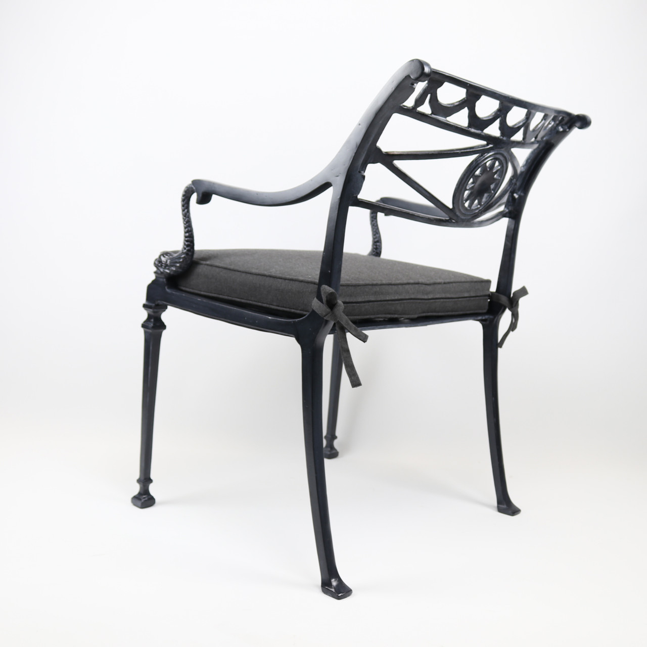 Star and Dolphin Arm Chair with Filigree Seat - Kenneth Lynch and Sons