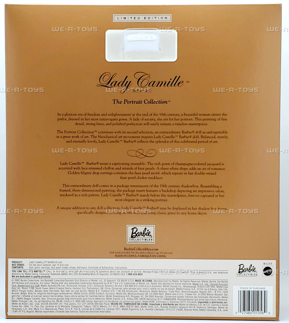 Barbie Lady Camille Doll The Portrait Collection 2002 Mattel B1235