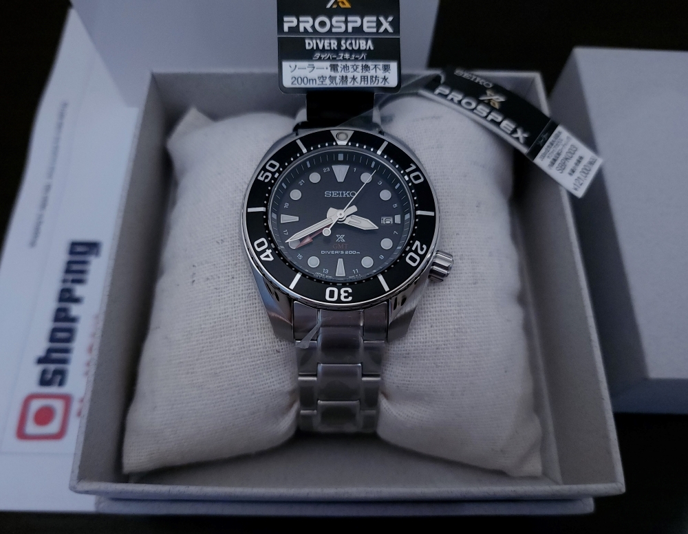 Seiko Prospex Seascape Sumo Solar GMT Black SBPK003 - Shopping In