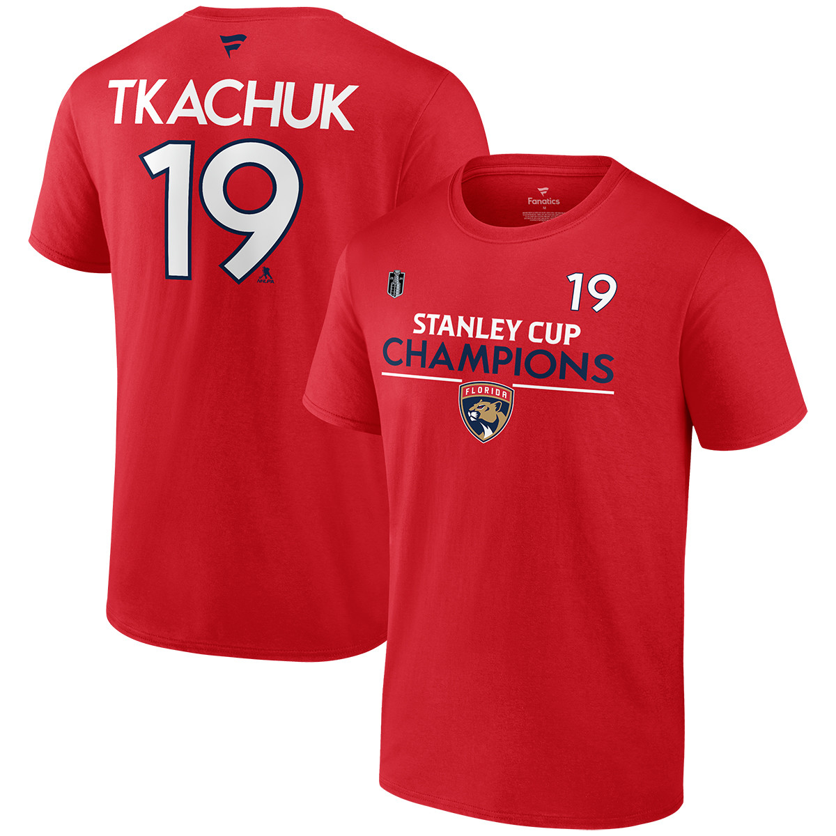 Florida Panthers 2025 Stanley Cup Champions #19 Matthew Tkachuk T