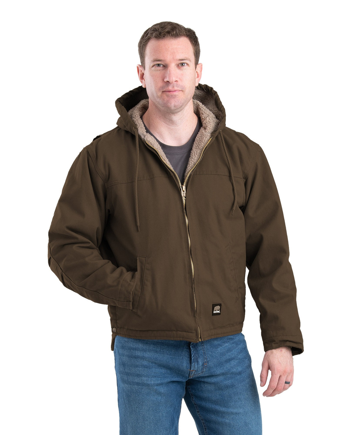BERNE HJ626 Heartland Washed Duck Hooded Work Coat - Safetywear.com