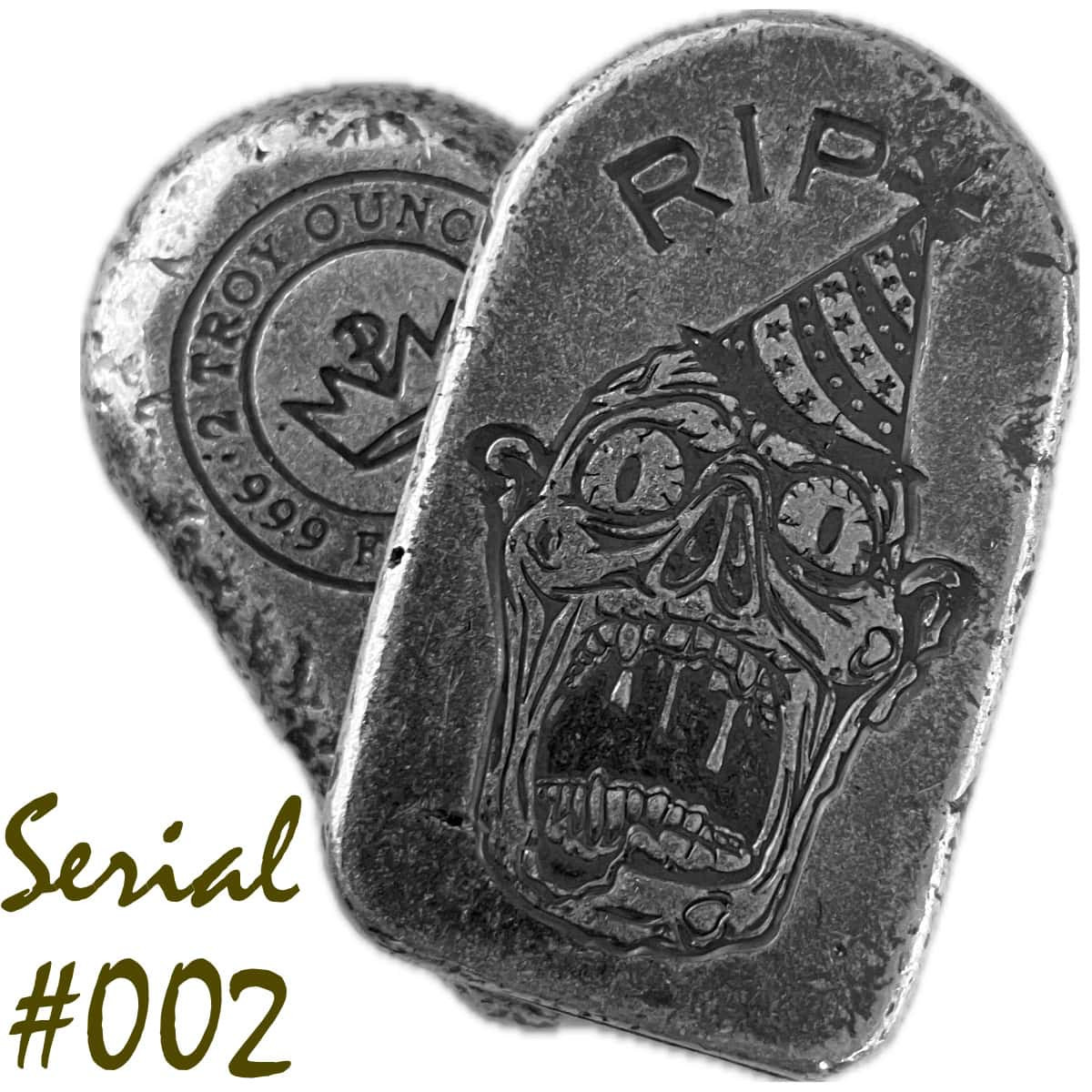 2 oz .999 Fine Silver - Limited Edition Vampire Tombstone Bar