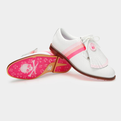 G/Fore Gallivanter Pebble Leather Womens Golf Shoe Snow Knockout Pink