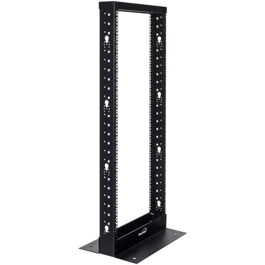 NavePoint 25U Aluminum 2-Post Open Frame Server Rack Threaded: 2