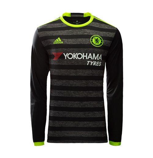 ADIDAS CHELSEA 2017 AWAY JERSEY BLACK/YELLOW - Soccer Plus