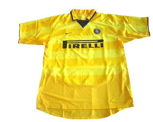 NIKE INTER MILAN 2004 AWAY JERSEY YELLOW - Soccer Plus