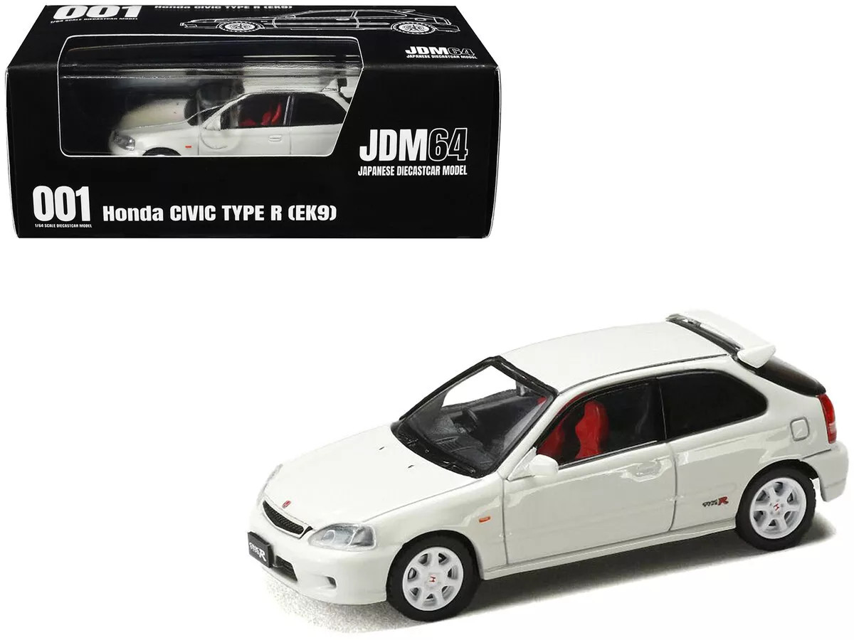 1/64 HJ JDM Honda CIVIC EG6 SIR-II Diecast Model Car -WHITE-