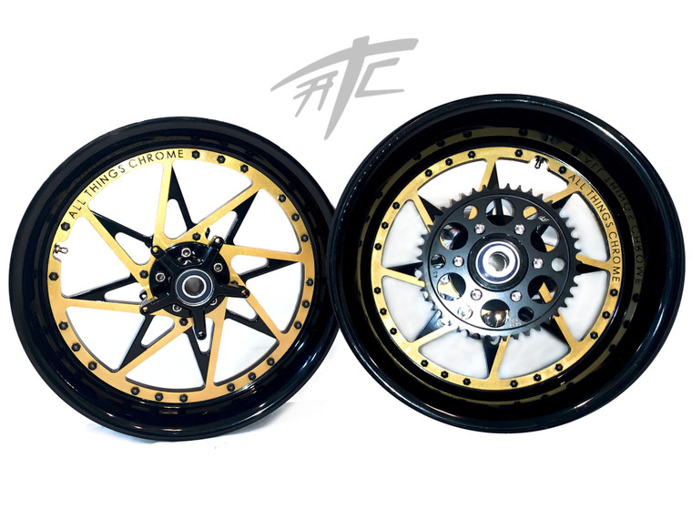 NINJA 300 FAT TIRE BLACK/GOLD SPARKLE SWITCHBACK WHEELS 10-15