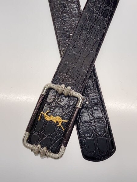 SAINT LAURENT(サンローラン) / YSLロゴ/640548/ベルト/レザー/BRW